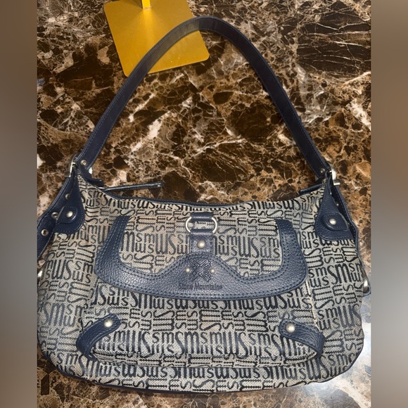 π Stone Mountain Navy Monogram Shoulder Bag - Picture 2 of 11